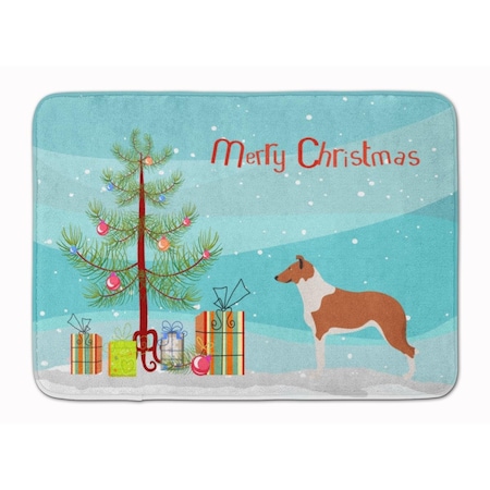 Carolines Treasures Smooth Collie Christmas Machine Washable Memory Foam Mat BB8504RUG